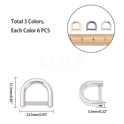 Alloy D-Ring Anchor Shackle Clasps PALLOY-CA0001-11-1