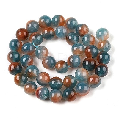 Dyed Natural White Jade Beads Strands G-T138-10mm-210-5-1