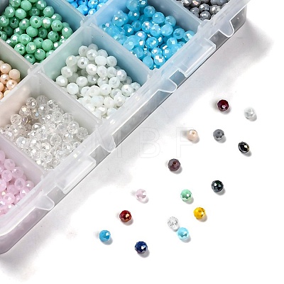 15 Colors Electroplate Glass Beads EGLA-JP0002-02E-4mm-1