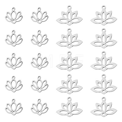 DELORIGIN 20Pcs 2 Styles 304 & 201 Stainless Steel Charms STAS-DR0001-05-1