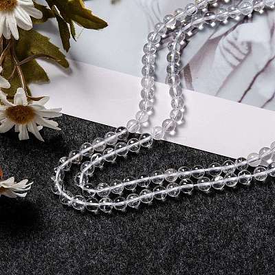 Natural Quartz Crystal Beads Strands G-H236-05A-6mm-1