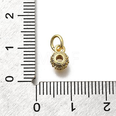 Brass Micro Pave Cubic Zirconia Charms KK-P295-40G-1