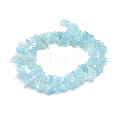 Natural Aquamarine Beads Strands X-G-P332-75-1