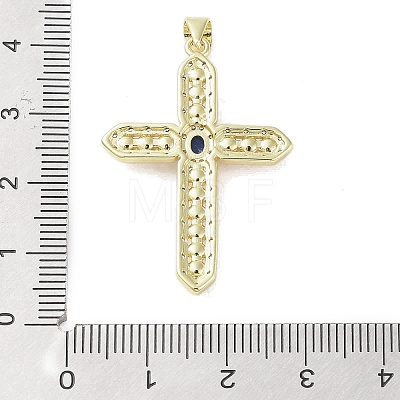 Real 18K Gold Plated Brass Micro Pave Cubic Zirconia Pendants KK-A209-12A-G-1