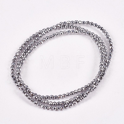 Electroplate Non-magnetic Synthetic Hematite Beads Strands X-G-J169B-2mm-02-1
