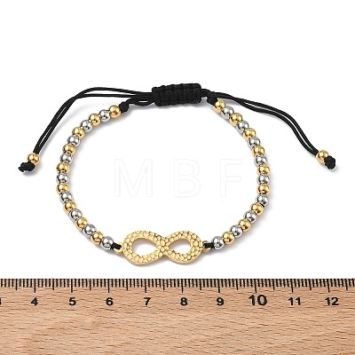 304 Stainless Steel Infinity Link Bracelets BJEW-F534-01GP-02-1
