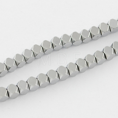 Non-magnetic Synthetic Hematite Beads Strands G-Q875-4x4mm-7-1