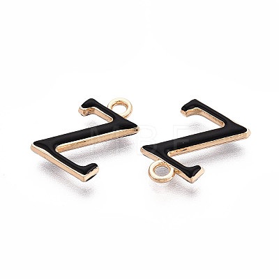Rack Plating Alloy Enamel Pendants ENAM-T024-53Z-G-1