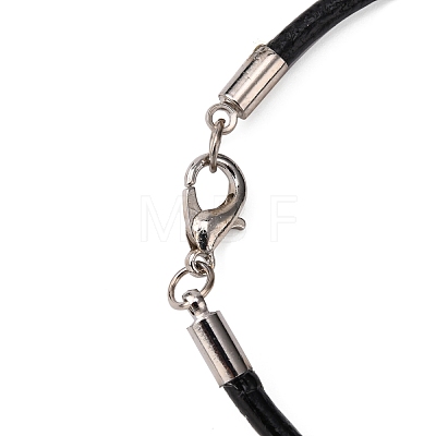 Cowhide Leather Cord Bracelet Making X-AJEW-JB00016-03-1