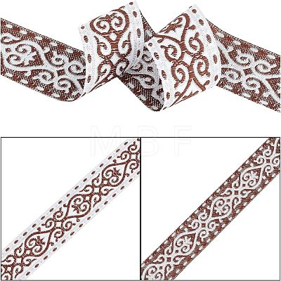 Polyester Grosgrain Ribbon OCOR-WH0063-24-1