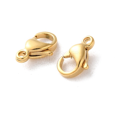 304 Stainless Steel Lobster Claw Clasps STAS-V007-01A-G-1