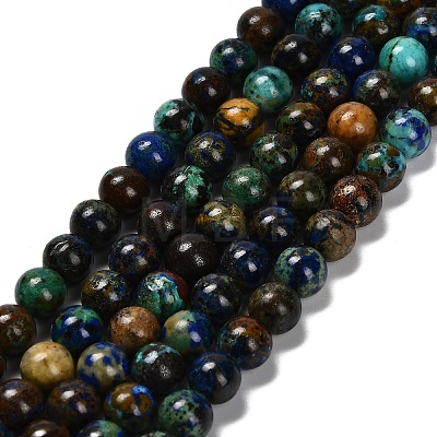 Natural Azurite Beads Strands G-P568-A02-01-1