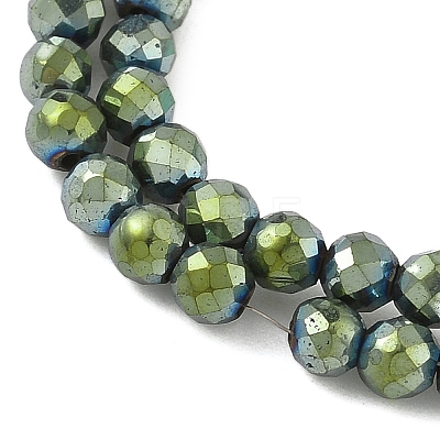 Electroplate Synthetic Magnetic Hematite Beads Strands G-A263-B01-02B-1