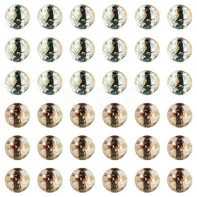 100Pcs Crackle Transparent Glass Beads Strands GLAA-TA0004-11C-1
