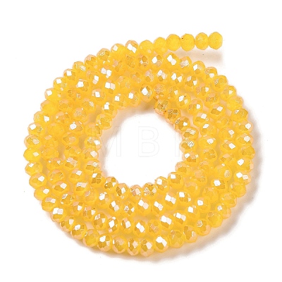 Baking Electroplate Glass Beads Strands DGLA-A039-J4mm-B13-1