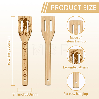6Pcs Bamboo Spoons & Knifes & Forks AJEW-WH0411-021-1