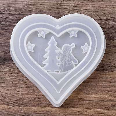 Christmas Theme DIY Pendants Decoration Silicone Mold DIY-F151-01B-1