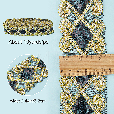 Ethnic Style Embroidery Polycotton Ribbons OCOR-WH0066-34D-1