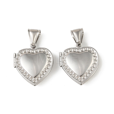 316 Stainless Steel Locket Pendants STAS-K321-25P-1