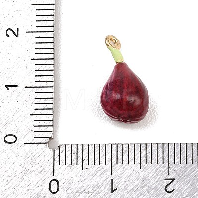 Fruit Alloy Enamel Pendants X-ENAM-P264-02E-G-1