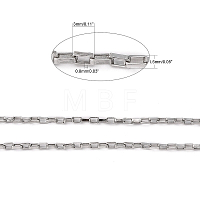 Tarnish Resistant 304 Stainless Steel Box Chains CHS-A003A-1.5mm-1