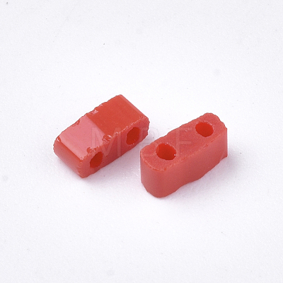2-Hole Opaque Glass Seed Beads SEED-S023-05E-1