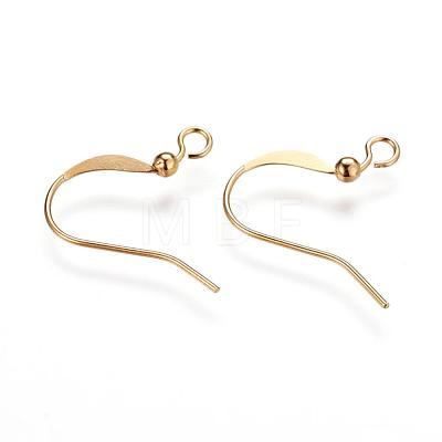Brass French Earring Hooks KK-Q365-G-NF-1