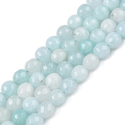 Natural White Jade Bead Strands G-R346-6mm-17-1