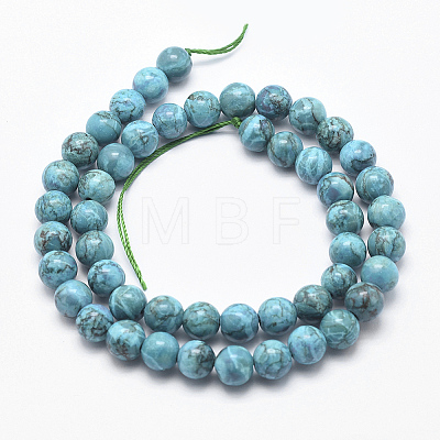 Natural Marble Beads Strands G-K211-12mm-E-1