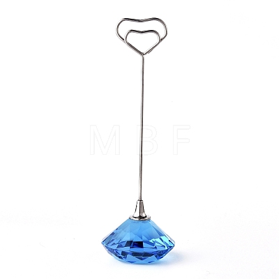 Diamond Shape Glass Name Card Holder DJEW-F009-A09-1