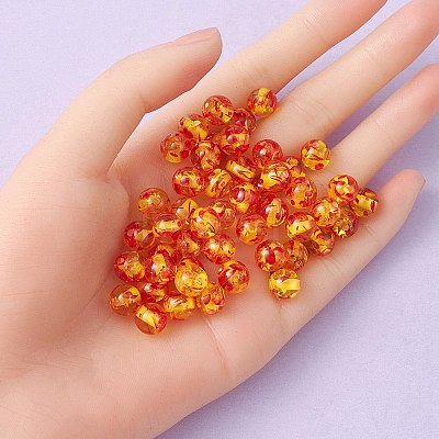 Resin Imitation Amber Beads RESI-YW0001-49-1