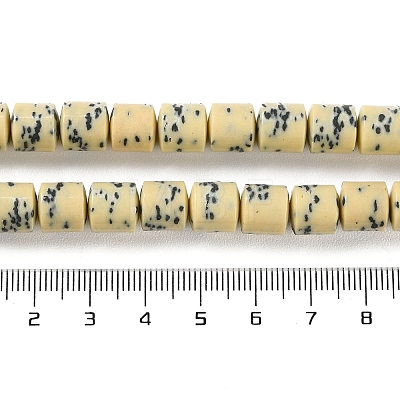 Imitation Dalmatian Handmade Porcelain Beads Strands PORC-H011-06B-1