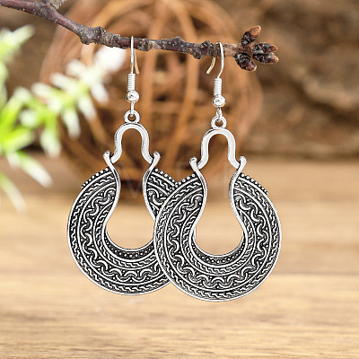 Zinc Alloy Dangle Earrings FS-WG945BB-09-1