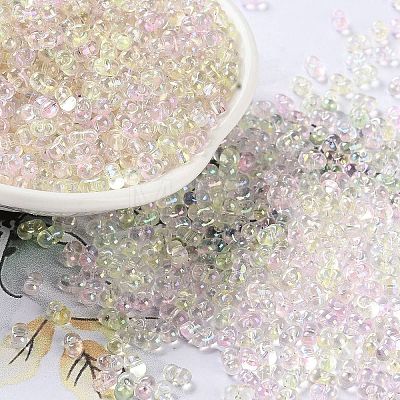 AB Color Plated Glass Seed Beads SEED-L011-06B-02-1