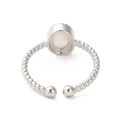 Natural Gemstone Open Cuff Ring RJEW-M166-04P-1-1