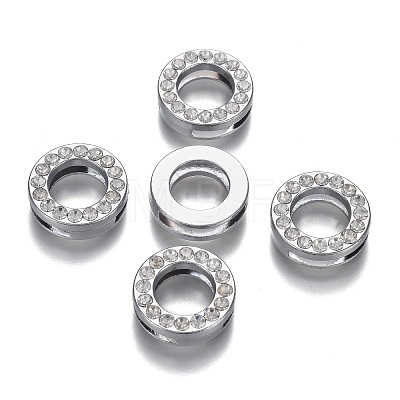 Alloy Letter Slide Charms RB-F034-01O-P-RS-1