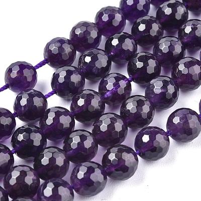 Natural Amethyst Beads Strands X-G-C073-8mm-3-1