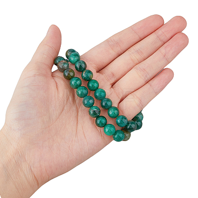 1 Strand Natural Fuchsite Beads Strands G-HY0001-32-1