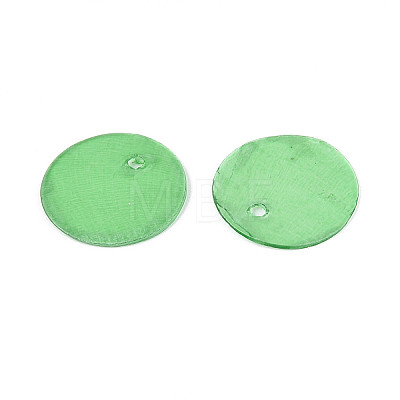 Spray Painted Natural Capiz Shell Disc Charms BSHE-T014-02E-1