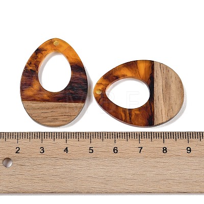 Resin & Wood Pendants WOOD-F015-17G-1