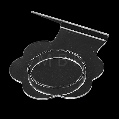 Clear Acrylic Slant Back Single Bracelet Bangle Display Stands BDIS-C003-01B-1