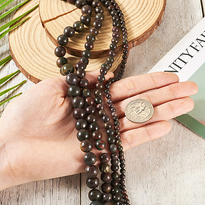 4 Strands 4 Styles Natural Polychrome Jasper & Picasso Stone & Picasso Jasper Bead Strands G-TA0002-16-1