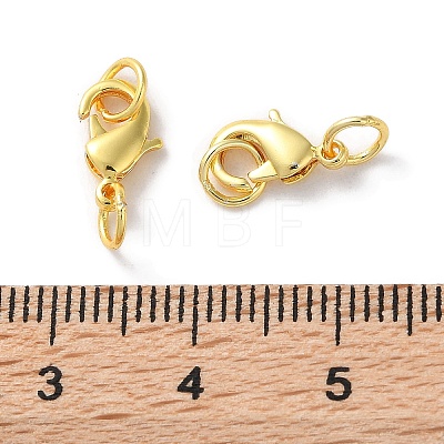 Rack Plating Brass Lobster Claw Clasps KK-F090-26G-01-1