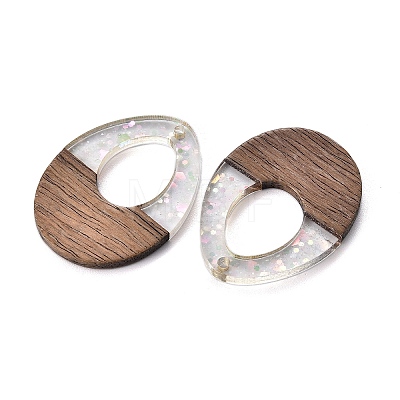 Epoxy Resin & Walnut Wood Pendants RESI-T057-12A-1