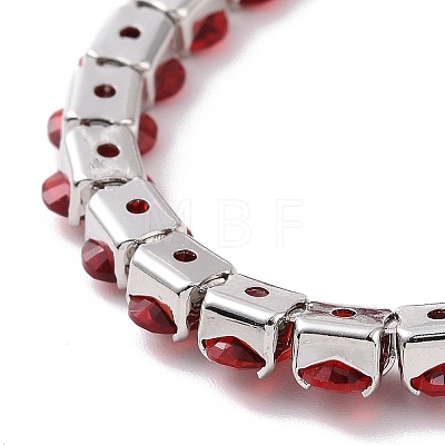 Cubic Zirconia Beaded Slider Bracelet BJEW-E015-04M-1