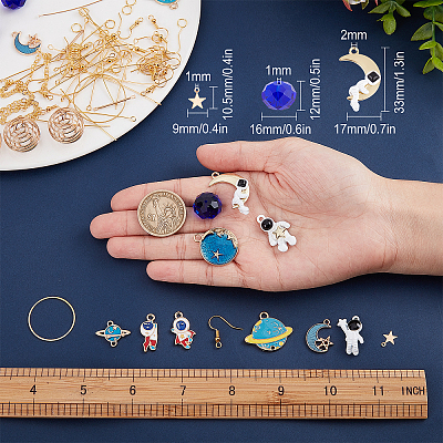 DIY Space Dangle Earring Making Kit DIY-SC0019-50-1