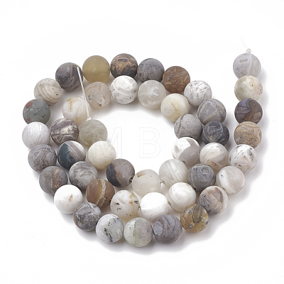 Natural Bamboo Leaf Agate Beads Strands G-T106-026-1