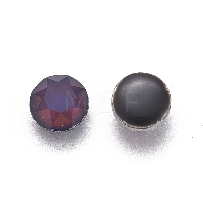 Faceted Glass Cabochons GLAA-F091-02-1