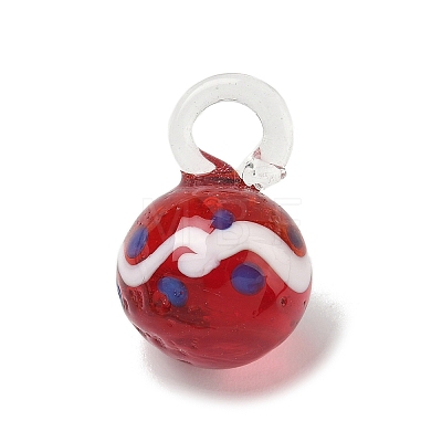Christmas Handmade Lampwork Pendants LAMP-L081-01E-1
