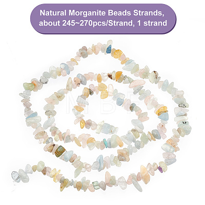 Olycraft 1 Strand Natural Morganite Beads Strands G-OC0004-51-1